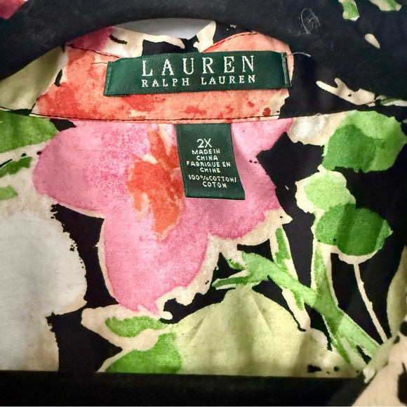 EUC Ralph Lauren Moody Floral Button-Down Shirt PLUS SIZE 100% Cotton - Picture 2 of 6